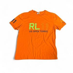 Vintage Ralph Lauren RL 11 US Open Tennis Orange T-Shirt - Size XL